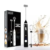 Elektrischer Milchaufschäumer Kaffeeschäumer Wiederaufladbar Getränkemixer Handaufschäumer Mixer Küchenhelfer Handmixer Elektrischer Mixer USB Wiederaufladbar Bulletproof(Schwarz)