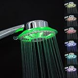 JINYOMFLY LED Duschkopf mit Lichter, 2 Duschmodi Duschkopf mit LED Licht, Handbrause Duschkopf mit LED Beleuchtung, Duschkopf LED 7 Farbwechsel