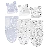 3Pcs Baby Pucksack Neugeborene 0-3 Monate, Babyschlafsack Puckschlafsack, Pucktuch Baby, Babydecke Swaddle Baumwolle 100%,Unisex Pack Wickel für Kleinkinder, Mädchen, Jungen,Neugeborenes Geschenk (01)