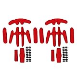 Hapivida 2 Sets Fahrradhelmpads Schaumstoffeinlagen Futterschwamm, Universal Helmpolsterersatz mit Klettverschluss für Fahrrad Motorrad Rennen(Rot)
