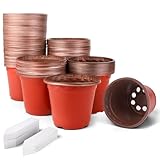 auriikoop Anzuchttöpfe 100 Stück Pflanztöpfe, Pflanzentöpfe 9,8 cm Blumentopf Durchmesser für Sämlinge Pflanzen, Sukkulenten, Setzlinge, Stecklinge, Umpflanzen und Gartenarbeit