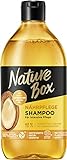 Nature Box Shampoo Nährpflege (385 ml), Shampoo für trockenes Haar mit Argan-Öl sorgt für intensive Pflege, Flasche aus 100 % Social Plastic