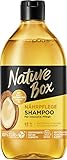 Nature Box Shampoo Nährpflege (385 ml), Shampoo für trockenes Haar mit Argan-Öl sorgt für intensive Pflege, Flasche aus 100 % Social Plastic