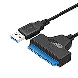 USB auf SATA Adapterkabel Jsdoin USB 3.0 auf SATA Adapter Konverter USB Festplattenleser Kabel für 2,5 Zoll Festplatten SSD/HDD Unterstützt UASP SATA I II III