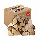 Rin & Rut Kaminholz Eiche – Brennholz ofenfertig 30 cm – luftgetrocknetes Feuerholz im 19,5 L Netz – Trockenes Eichenholz für Kamin & Ofen
