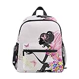 JUMPBEAR Kinder-Rucksack, lässiger Tagesrucksack, Blume, Fee, Engel, Schmetterling, Schultasche, langlebig, Büchertasche für Jungen und Mädchen, a