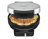 ROMMELSBACHER Waffel Automat WA 850, für 1 Herzwaffel, 17,5 cm Ø, Antihaftbeschichtung, Backampel, stufenlos regelbar, 850 Watt, schwarz/silber