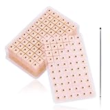 ZORVUJI 600 PCS Ear Seeds Akupunkturpflaster, Ohrakupunktur Sticker, Akupressurstift Edelstahl, Meridian Stimulation, Akupressur Set für Narbenpflege und Muskelentspannung
