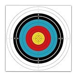 longbowmaker 20 Blatt Bogenschießen Zielscheiben Auflagen 60cm*60cm Internationaler Standard 10 Ring Papier-Scheibenauflagen