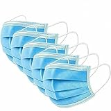 MEGAPHONIC 5.000 x (100 Packungen) Mundschutzstücke, Mundschutz Maske, Mundschutz Gesichtsmaske Einwegmaske mund und nasenschutz, Einweg, 3-Schichten-Mundschutz, atmungsaktive Mundnünde, Blau