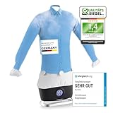 CLEANmaxx automatischer Hemdenbügler PRO STEAM mit Dampffunktion & Touchdisplay | Bügelgerät für Hemden & Blusen | reduziert Gerüche, desinfiziert, glättet, trocknet & frischt auf