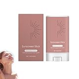 Mineral Sunscreen Stick SPF50+PA++, Sonnencreme mit Hyaluronsäure, Erfrischend Wasserfest Sonnenschutz, Tragbarer Sonnenschutzstift, Korean Sunscreen Stick, Nicht Fettend Sunblocker (1)