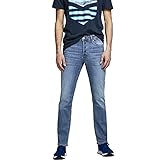 Herren Jack & Jones Slim Fit Jeans Glenn Skinny Tapered JJI Glenn ORIGINAL AM, Farben:Blau, Größe Jeans:32W / 34L