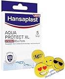 Hansaplast Aqua Protect XL - 5 Pflaster Strips wasserundurchlässig - je 6 x 7 cm - wasserdichter Wundverband + gratis ManyMore Radierer