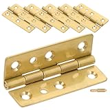 DEARMAMY 6 Stück Teiliges Kupfer Klavierband Scharniere Kleine Scharniere für Bastelarbeiten Möbelboxen Stabile für DIY Holzarbeiten ohne Schrauben