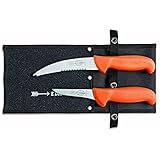 Dick 2-teiliges Jagd-Messerset mit orangefarbenen Griffen