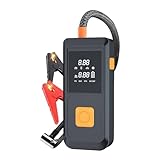 Shkalacar Starthilfe Powerbank, Tragbare Auto Starthilfe mit Luftkompressor, 1000 A Peaks Kfz Batterie Booster Kraftpaket, LED Licht, Powerbank Funktion, Digitaler Reifenfüller, für Benzin Dieselmotor