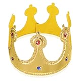 Krone König Gold,Königskrone für Erwachsene,Königin Krone,Geburtstagskrone,König Kopfbedeckung,Königskrone Geburtstag,Krone Königin Prinz Kostüm Zubehör für Geburtstagsfeier Königliches Kostüm