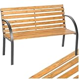 tectake® 2-Sitzer Gartenbank wetterfest, Gartenbank Holz im...