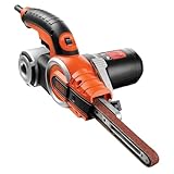 Black+Decker Bandschleifer KA902EK (Schleifmaschine für Holz, Metall, Stein, Gips und Kunststoff, Absaugvorrichtung, zum Schleifen, Feilen, Schärfen und Entrosten an schwer zugänglichen Stellen)