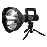 POPETPOP Multifunktionale Outdoor LED Taschenlampe Großer USB Akkubetriebener Hartlicht Handscheinwerfer für Camping Wandern Notfälle