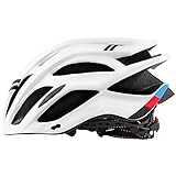 Fahrradhelm Herren, leichte atmungsaktive Sicherheitszyklushelm, Mountain Road Cycling Equipment MTB Helm Mountain Bike Helm Fahrrad Helm Helm Radsporthelm für Frauen Männer Outdoor Sport Weiß weiß