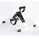 QIYFOZ Klappbares Mini-Heimtrainer-Fahrrad, tragbares Heimtrainer-Pedal-Trainingsgerät für Rehabilitation und Training (Weiß)