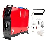 Fesuda 8KW 12V Diesel Standheizung All-in-One mit 10L Tank, LCD Display, Fernbedienung, Einzelauslass, Schalldämpfer – Diesel Luftheizung für Auto, Wohnmobil, LKW, Boot
