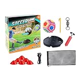 Weqizuerqi Jugendfußball-Ausrüstung - Fußballtrainingszubehör - Rückprall Ball Mit Elastischem Band Und Tasche Für Eltern Kind Aktivitäten Einzelworkouts