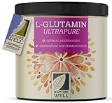 L-Glutamin Pulver 500g vegan, optimal hochdosiert & geschmacksneutral, L-Glutamin ohne Zusatzstoffe, ultrapure mit über 99,9% Reinheit, L-Glutamine aus Fermentation, laborgeprüft, Vorrat für 50 Tage