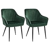 SONGMICS Esszimmerstuhl, 2er Set, Küchenstuhl, Sessel,...