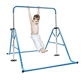 CUMELLIIR Turnreck Gymnastik Kinder Reckstange Garten Höhenverstellbar Klimmzugstange Turnstangen Outdoor Indoor(Blau)