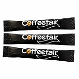 Coffeefair Zuckersticks Schwarz 1000 x 4g Zucker, weißer Portionszucker, Feinzucker portioniert, ideal für die Gastronomie oder das Büro