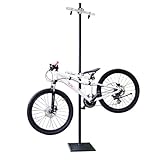 Fahrradständer Boden für 2 Fahrräder Belastbar Bis 80kg Verdickter Stahlrohr-Parkplatzträger, Verstellbarer Haken Fahrradträger für Mountainbike Rennrad MTB