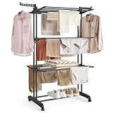 SONGMICS Wäscheständer, Standtrockner 4 Ebenen,...