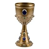 Boland 44042 - Kelch Arthur, Größe ca. 18 cm, Füllmenge 25 cl, edler Becher, König, Karneval, Halloween, Fasching, Mottoparty, Verkleidung, Gold