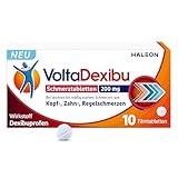 Volta-Dexibu Schmerztabletten, Schnelle & Effektive Schmerzlinderung bei Kopfschmerzen, Zahnschmerzen, Regelschmerzen, 10 Filmtabletten