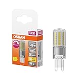 Osram LED PIN LED-Lampe aus klarfarbenem Kunststoff, mit 4.4 W für 600 lm, warmweißes Licht mit 2700 K, multicolor, Retrofit-Stecksockel G9, CRI 80, EEK D, dimmbar, Warmweiß