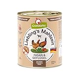 GranataPet Liebling's Mahlzeit Fasan & Geflügel, 6 x 800 g, Nassfutter für Hunde, Hundefutter ohne Getreide & ohne Zuckerzusätze, Alleinfuttermittel mit hohem Fleischanteil & hochwertigen Ölen