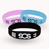 HelpMee® SOS Notfallarmband für Kinder – NFC & QR Code – Sicherheitsarmband mit Notfallprofil – Für Schule, Ausflüge, Reisen – schnell abrufbare Infos 3-6 Jahre/Pink