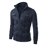 ZRYAZQ Herrenjacke für die Mitte der Saison, Sweatshirt, Reißverschluss, Mantel, Herren, Winter, Herbst, Sweatshirt, Herren, mit hohem Kragen, Jacke, Jagd, Arbeitsjacke, Herren, Sportswear, Herren,