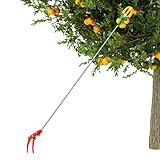 Ruyeiig Obstpflücker | Drei Krallen Pflückhilfe Teleskopierbar Ausziehbar | Zweigschneidevorrichtung Mit Verstellbarer Länge Für Landwirte Senioren Gärtner Hausgarten
