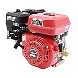 Benzinmotor Standmotor 7,5 PS Viertakt-Einzylindermotor 4000 W Kartmotor Antriebsmotor Eingebauter Lüfter Viertaktmotor Benzinmotor mit Seilzugstarter luftgekühlter Einzylindermotor