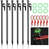 6 Stück Zeltheringe Sturmsicher, 25cm Lang Zelthaken mit...