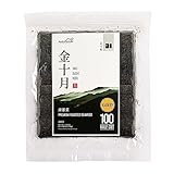 [100er] Nori Blätter Half Size 115g, Gerösteter Seetang Blatter, Ganze Seealgen Algen Algenblätter Seaweed Yaki Noris Noriblätter, Sushi Reis Maki, Südkorea Premium Qualität, Koreanische Lebensmittel