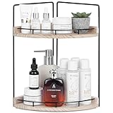 Winter Shore Eck-Regal Badezimmer aus Holz mit 2 Ebenen - Waschtisch-Organizer Bad & Aufbewahrung - Badezimmer Eckregal Stehend & Küchenregal Arbeitsplatte - Regal für Schminktisch