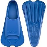 CAPAS Kurze Trainingsflossen für Schwimmen | Komfortable Silikon Schwimmflossen | Kurzflossen | Taucherflossen | Unisex Flossen für Kinder Erwachsene | Kurze Klinge Beinstärke aufbauen (Blau, XS)