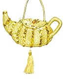 Das Kostümland Handtasche Wunderlampe zum Märchen Kostüm 1001 Nacht - Gold - arabisch orientalisch Flaschengeist Kostüm Zubehör Karneval Fasching Mottoparty JGA Theater