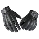 TacFirst SECURITY Quarzhandschuhe H004, schnitthemmende Quarz-Sand echtleder Security Handschuhe, Schwarz, L