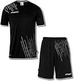 Uhlsport Herren Score 26 Fußball Trikot-Set - Fußball-Set Bestehend Aus Trainings-Shirt Und Trainings-Hose, Schwarz/Weiß, L EU